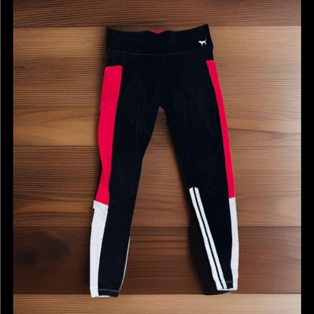 Rare Victoria’s Secret Pink Yoga Leggings W/Media Pockets On Both Sides HTF Sz S
